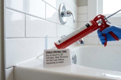 Bathroom Caulk to Dry