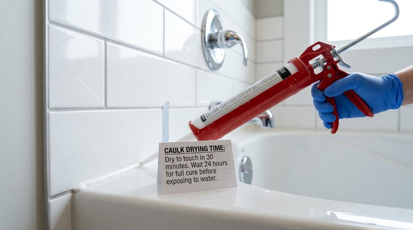 Bathroom Caulk to Dry