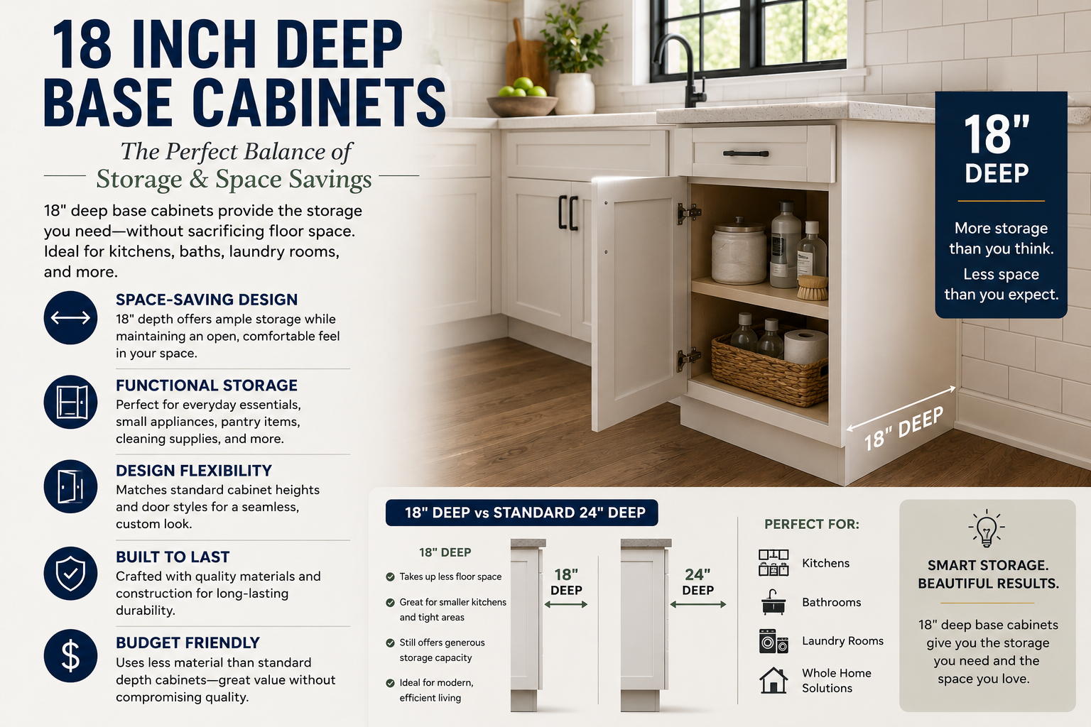 18 Inch Deep Base Cabinets