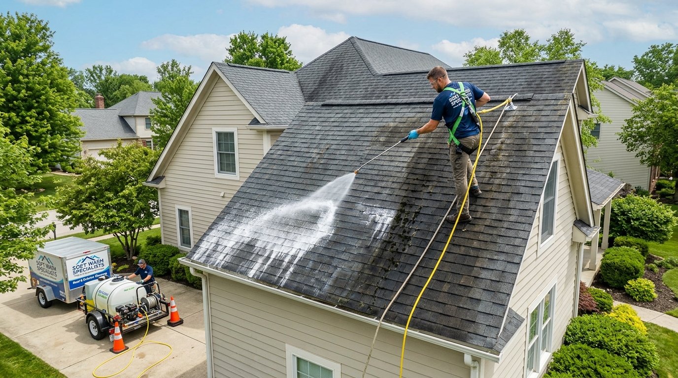 Soft Wash Roof Cleaning