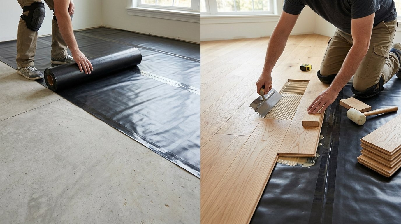 Attach Hardwood Floor to Concrete