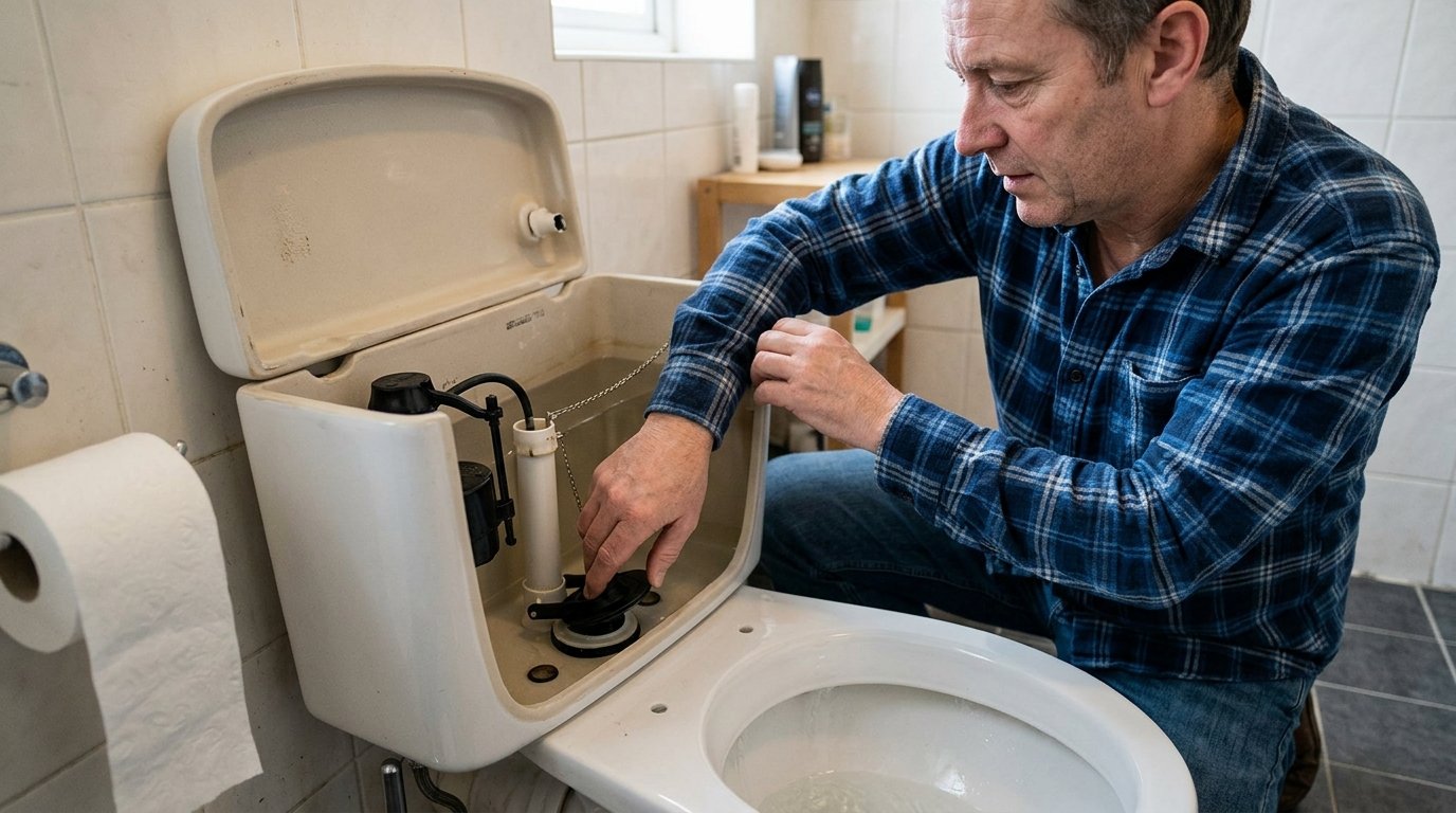 Manually Flush a Toilet
