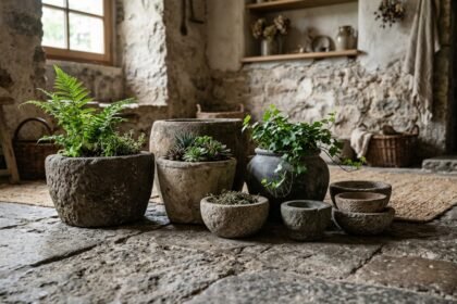 Stone Pots on Floor