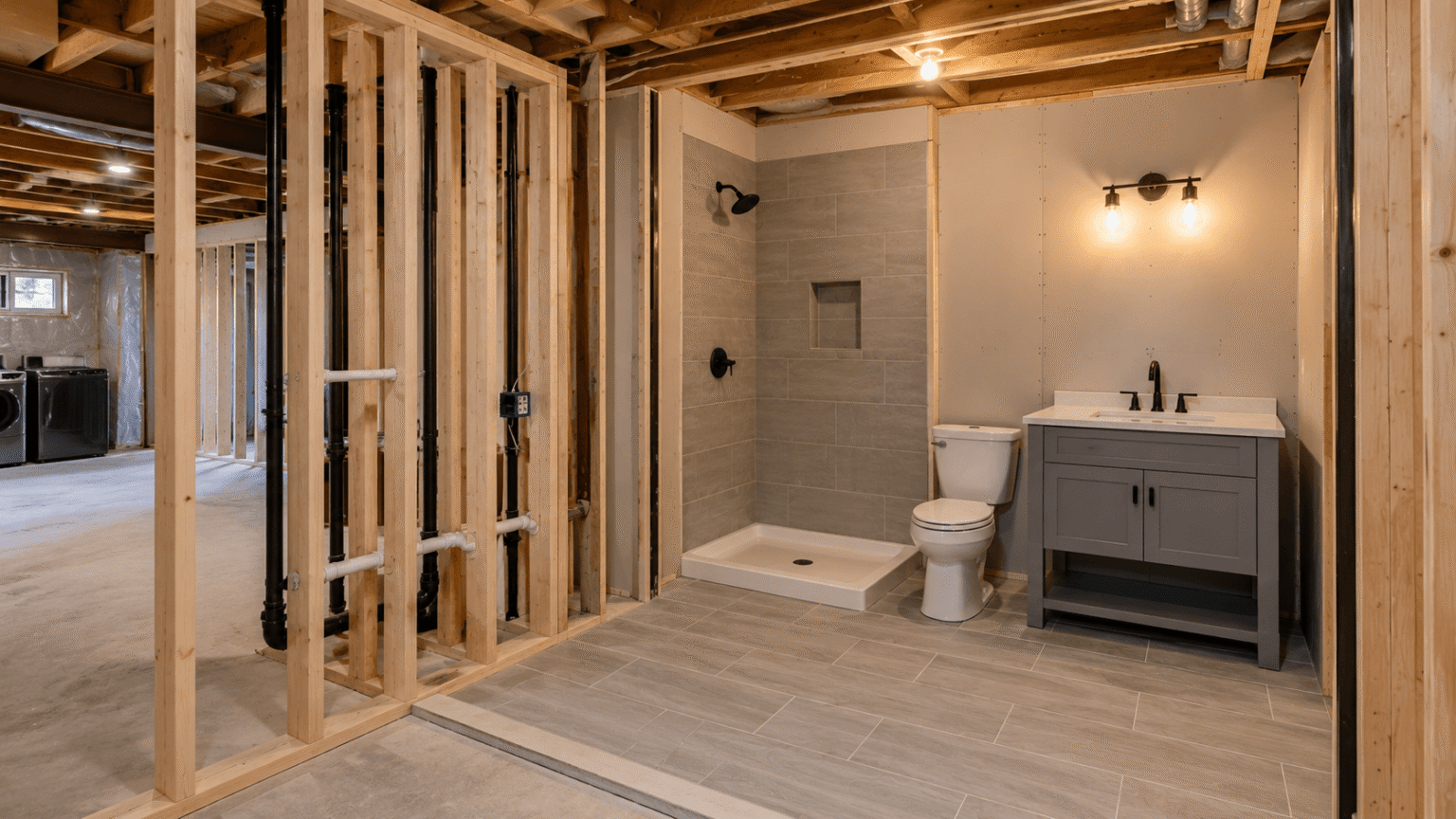 How to Add a Bathroom to a Basement
