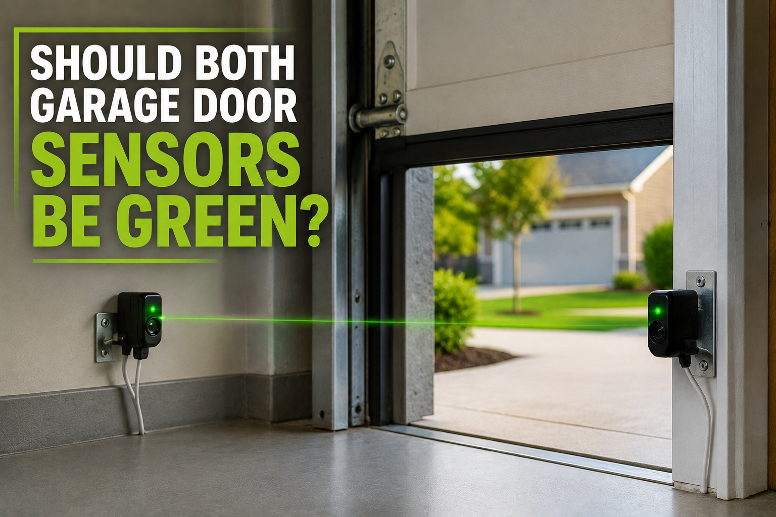 Should Both Garage Door Sensors Be Green?