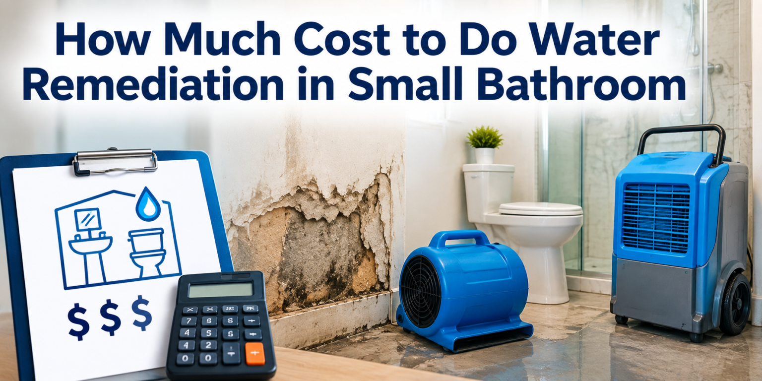How Much Cost to Do Water Remediation in Small Bathroom