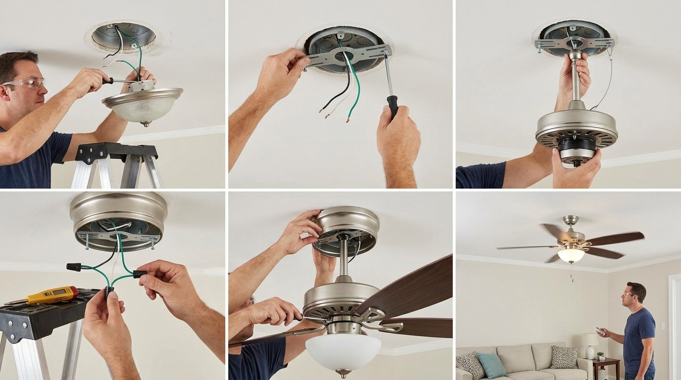  How Hard Is It to Install a Ceiling Fan? Full Difficulty Guide (2026)