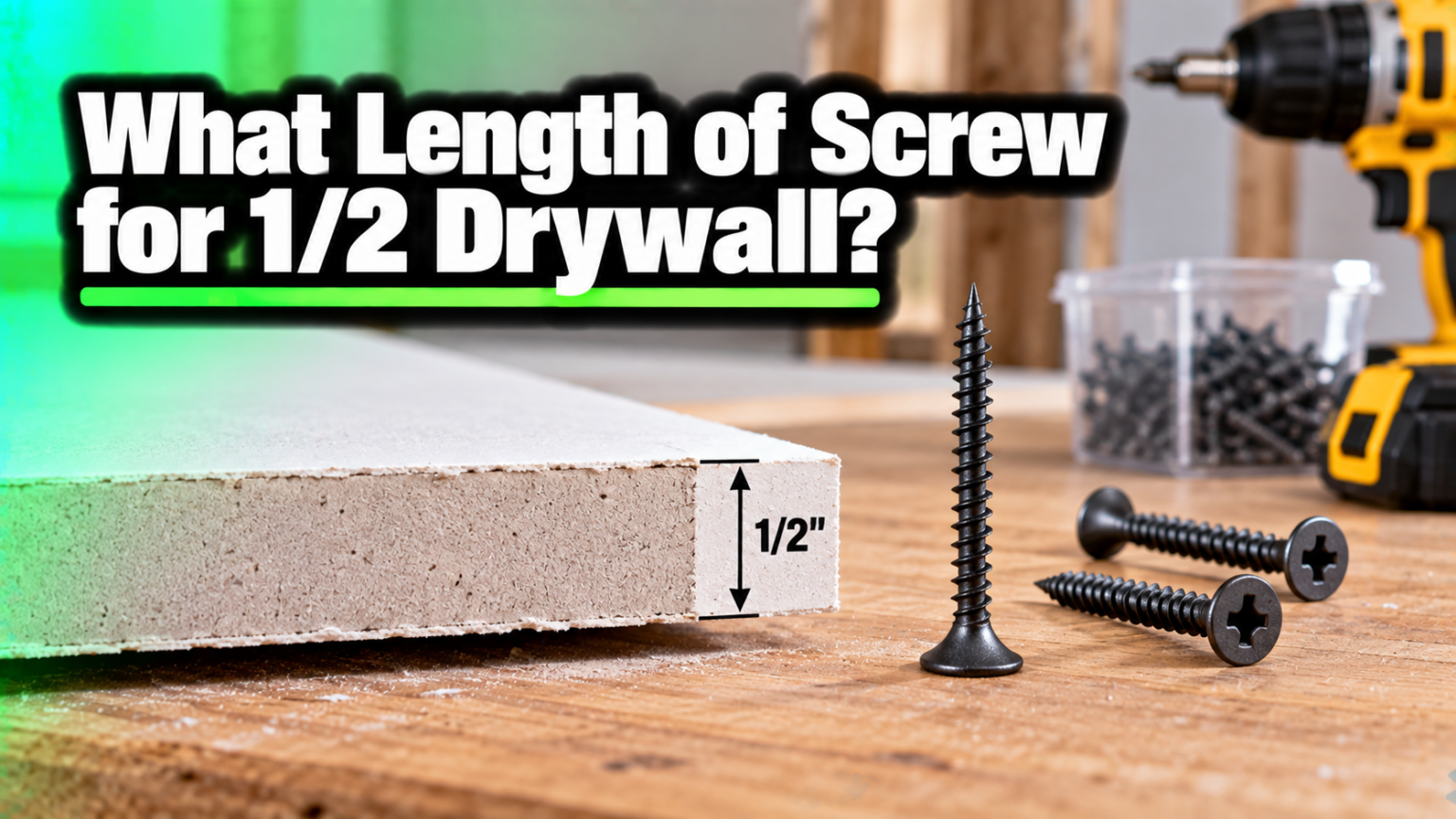 What Length of Screw for 1/2 Drywall