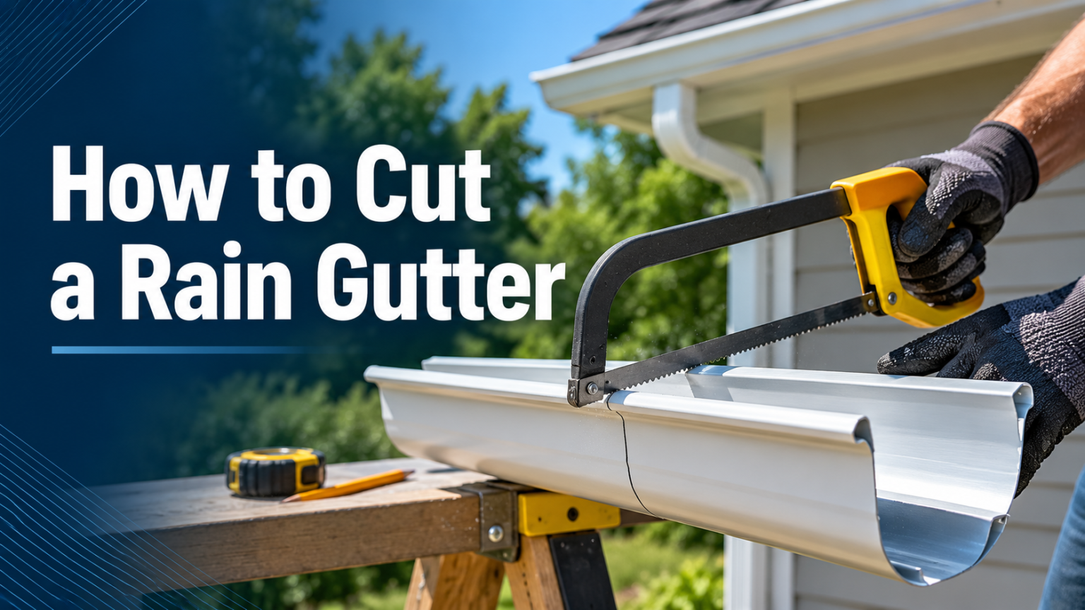 How to Cut a Rain Gutter