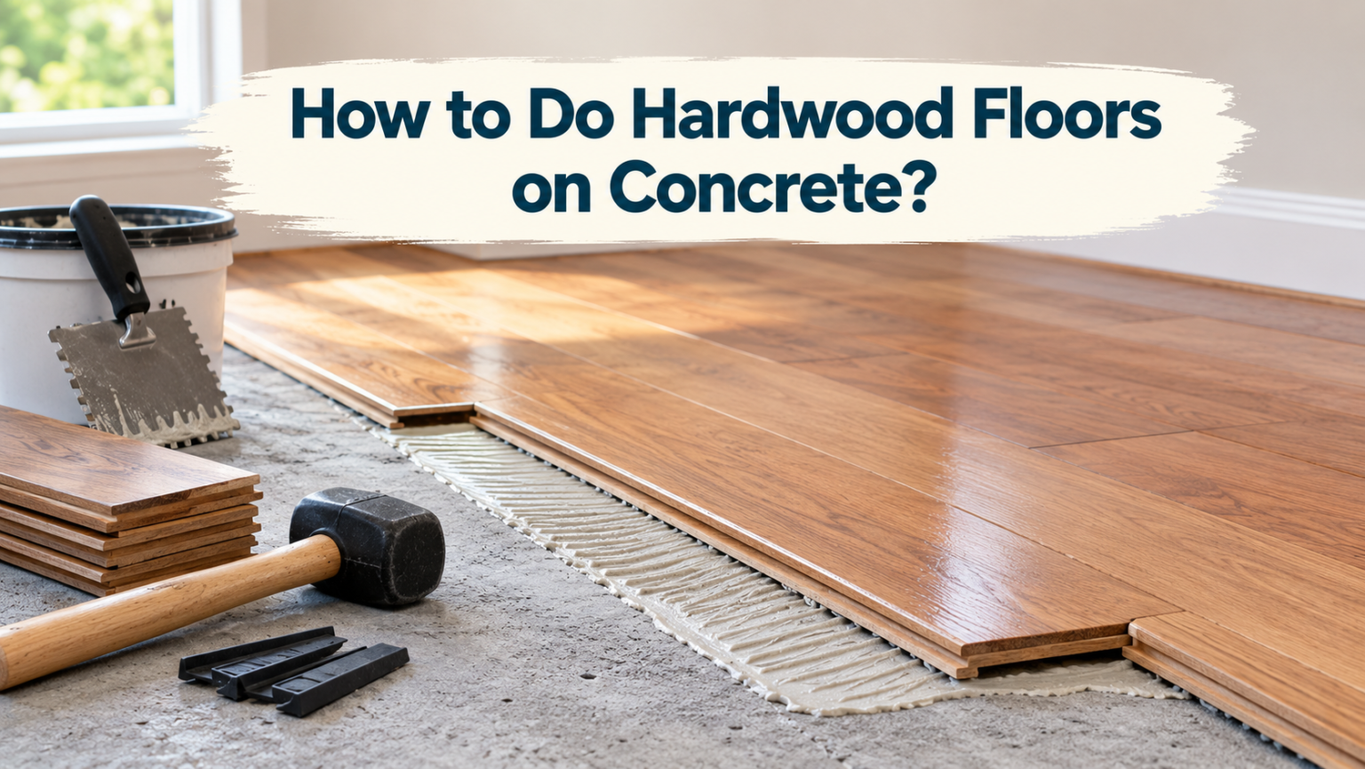How to Do Hardwood Floors on Concrete?