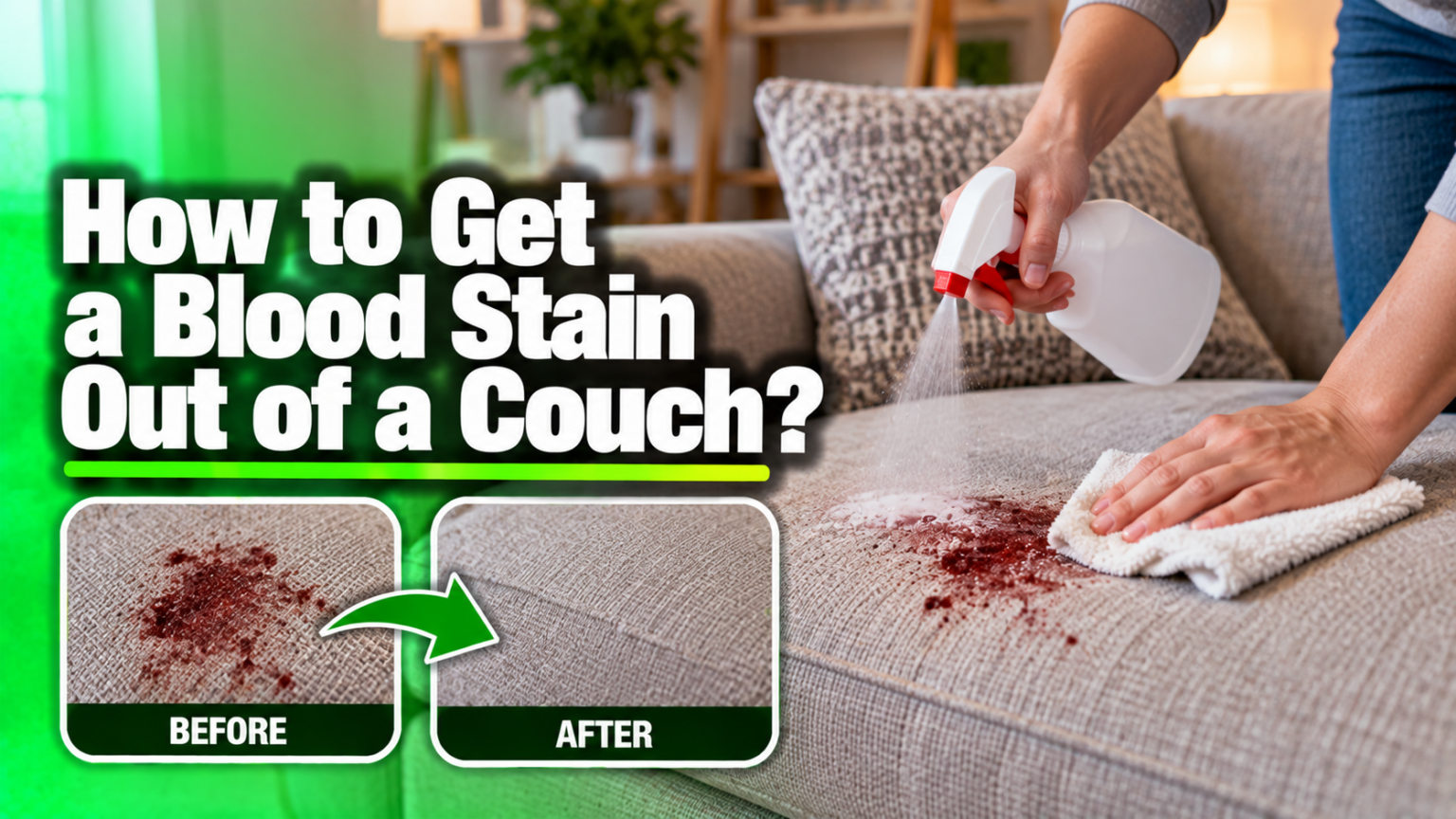 How to Get a Blood Stain Out of a Couch?
