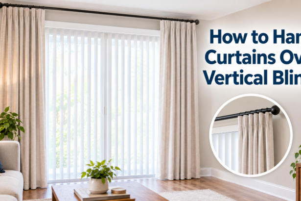 How to Hang Curtains Over Vertical Blinds