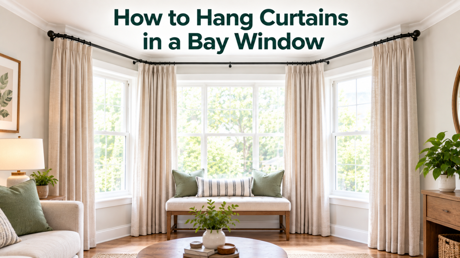 How to Hang Curtains in a Bay Window