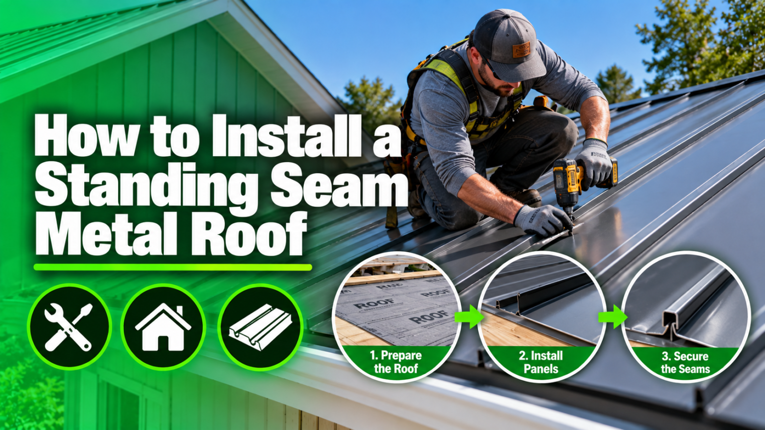 How to Install a Standing Seam Metal Roof