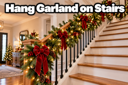 How to Hang Garland on Stairs Without Damaging the Banister?